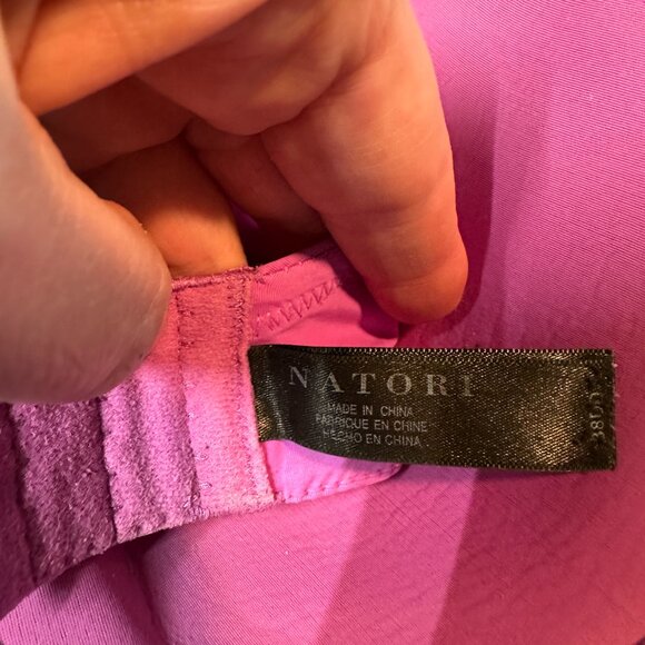 Natori 38DD White/Purple Bra with Lace Straps, Underwire Support Comfortable Fit - Picture 3 of 3